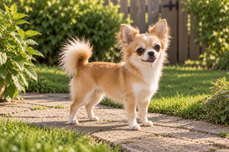 Chihuahua in a garden