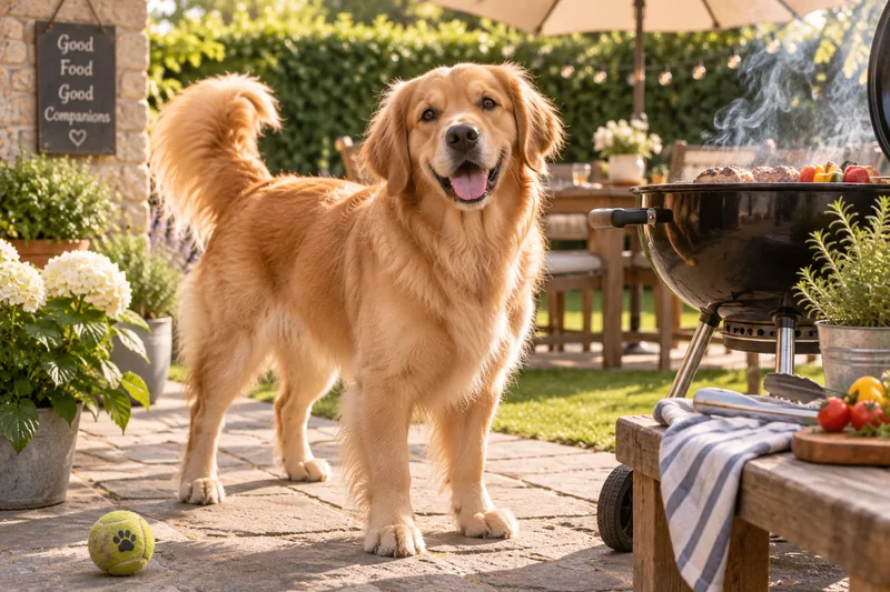 Golden Retriever in a garden