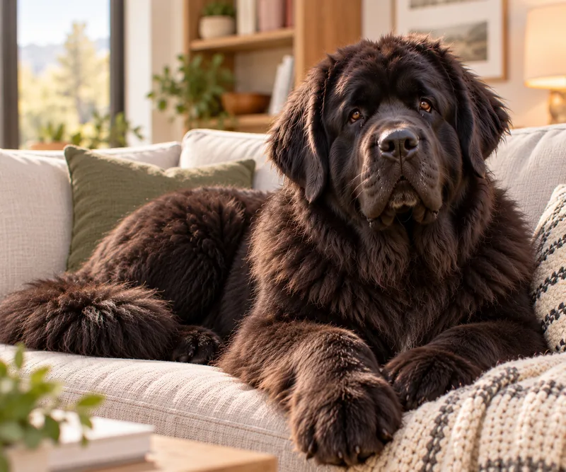 Newfoundland in a cosy interior